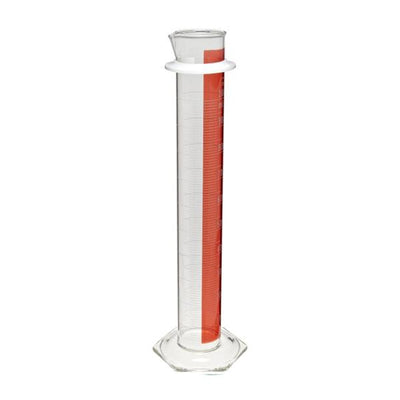 1357. PROBETA CILINDRICA GRADUADA DE VIDRIO 1LT LINEA ROJA CON PICO - PYREX