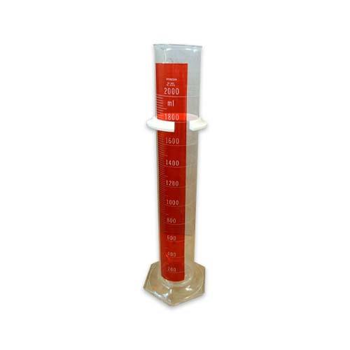 15133. PROBETA (MEDIDA CILINDRICA) DE VIDRIO 2LT GRADUADA LINEA ROJA C/PICO - PYREX
