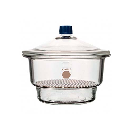 14225. DESECADOR DE VIDRIO C/TAPA TIPO KNOB INCLUYE PLATO DE METAL 200MM - KIMAX