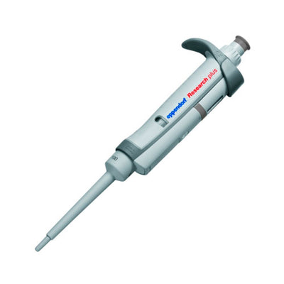 24642. MICROPIPETA MONOCANAL VOLUMEN VARIABLE 0.1-2.5UL RESEARCH PLUS, BOTON GRIS OSCURO EPPENDORF