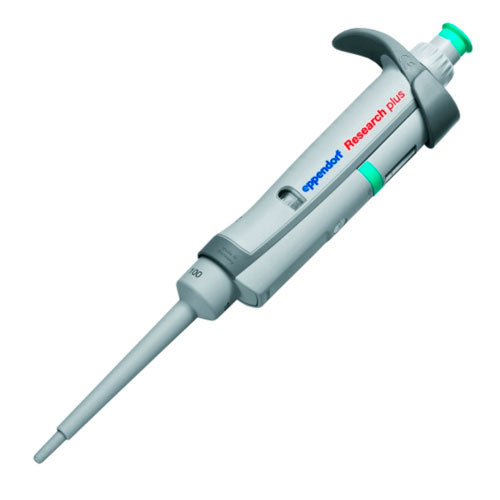 25604. MICROPIPETA MONOCANAL VOLUMEN VARIABLE 1000-10000UL RESEARCH PLUS, BOTON DE OPERACION COLOR TURQUESA EPPENDORF