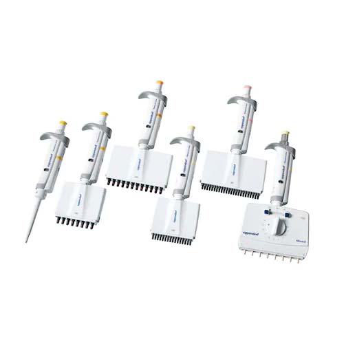 55682. MICROPIPETA MULTICANAL 8 CANALES VOLUMEN VARIABLE 10-100UL RESEARCH PLUS COLOR AMARILLO EPPENDORF
