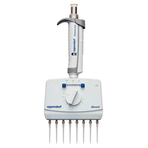 25609. MICROPIPETA MULTICANAL 8 CANALES VOLUMEN VARIABLE 1-20UL RESEARCH PLUS AUTOCLAVABLE EPPENDORF