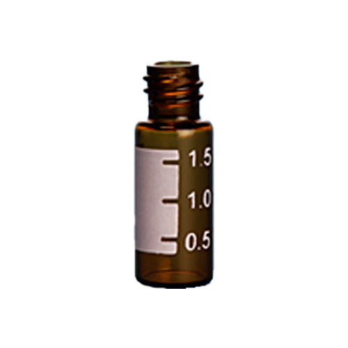 26110. VIAL VIDRIO AMBAR 2ML, 12X32MM 8-425MM ROSCADO PAQUETE C/100 PIEZAS FINNERAN