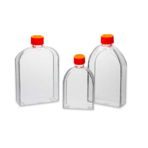 15378. FRASCO P/CULTIVO CELULAR 150CM2, CUELLO INCLINADO EN FORMA DE U C/TAPA DE VENTILACION CAJA C/50 PIEZAS - CORNING