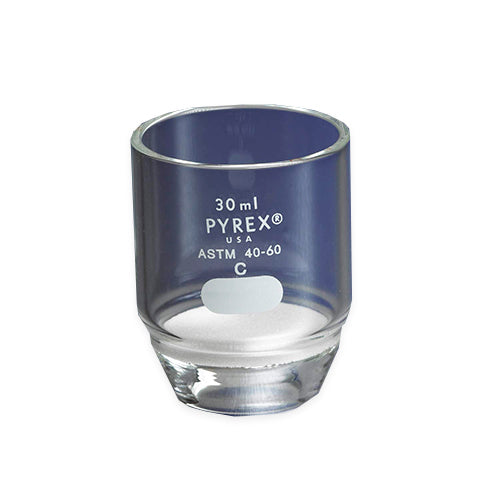11525.CRISOL GOOCH DE VIDRIO FORMA BAJA C/DISCO 30ML PORO GRUESO - PYREX