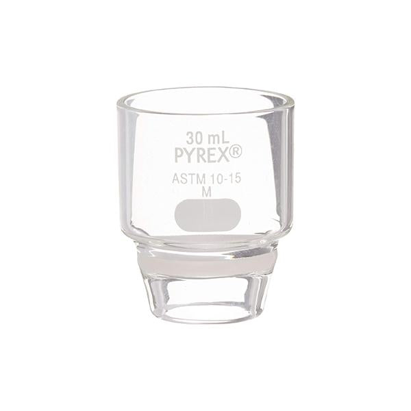 1121. CRISOL GOOCH DE VIDRIO FORMA BAJA C/DISCO 30ML PORO MEDIO - PYREX