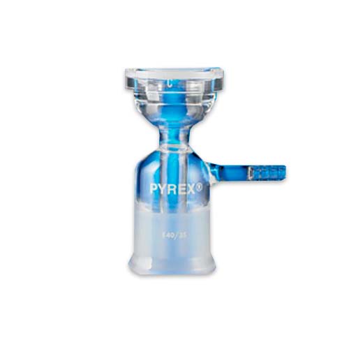 15096. BASE SOPORTE DE VIDRIO PARA EMBUDO GRADUADO CON TUBULACION 47MM - PYREX