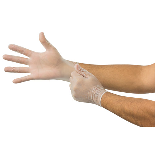 5063. GUANTES DE VINILO TRANSPARENTE DESECHABLE DURA TOUCH PAQUETE C/100 PIEZAS - DURA TOUCH