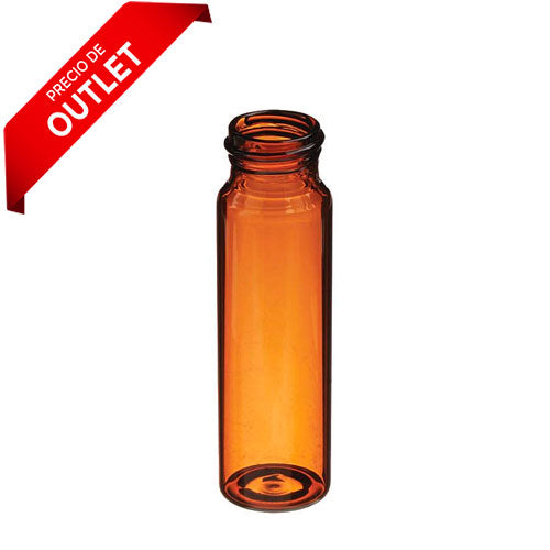 24203. VIAL VIDRIO AMBAR 4ML 15X45MM GRADUADO 13-425MM PAQUETE C/100 PIEZAS FINNERAN