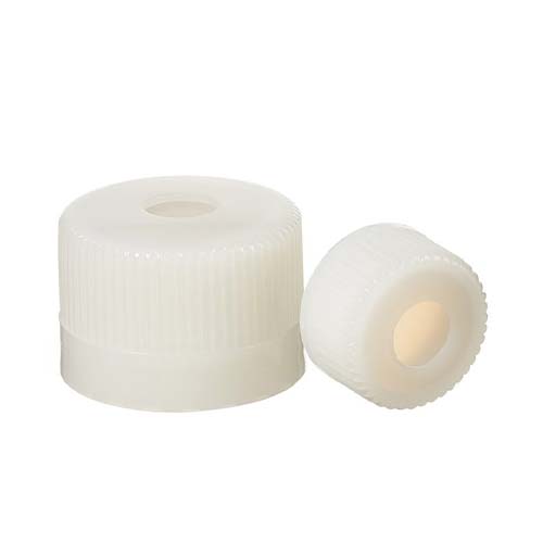 13798. TAPON DE POLIETILENO ALTA DENSIDAD C/SEPTA PTFE/SILICON ROSCA 38-430 ESTERIL CAJA C/240 PIEZAS - NALGENE