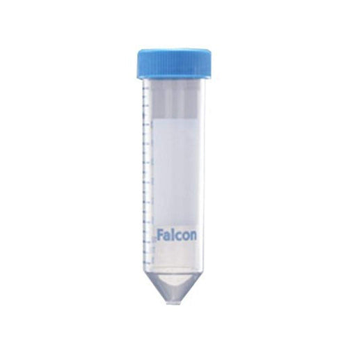 50020. TUBO P/CENTRIFUGA 50ML DE POLIPROPILENO ALTA CLARIDAD FONDO CONICO ESTERIL PAQUETE C/25 PIEZAS FALCON