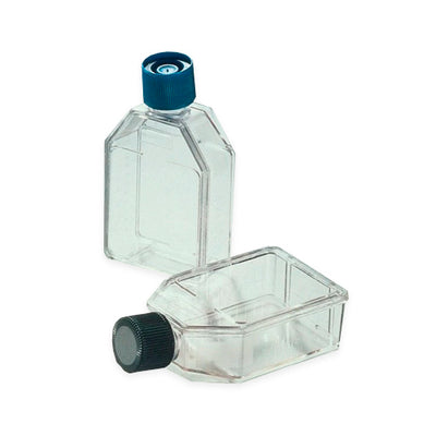 10709. FRASCO P/CULTIVO CELULAR 75CM2 CUELLO INCLINADO RECTANGULAR C/TAPA VENTILADA PAQUETE C/5 PIEZAS FALCON