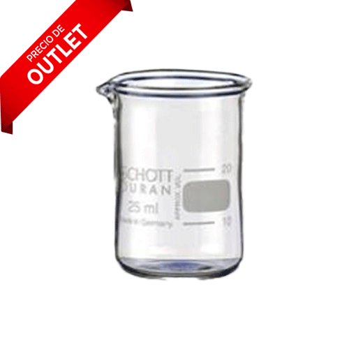 25166. VASO DE PRECIPITADO DE VIDRIO 400ML FORMA BAJA PAQUETE C/2 PIEZAS SCHOTT DURAN