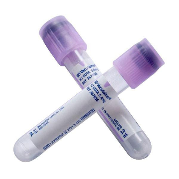 TUBO VACUTAINER PLASTICO TAPON LILA (EDTA-K2) 3ML 13X75 367856 - BD VACUTAINER