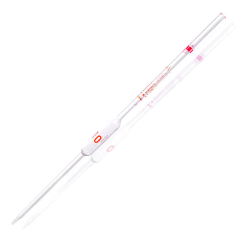 26936. PIPETA VOLUMETRICA DE VIDRIO 12ML CLASE A CERTIFICADO/LOTE SERIALIZADA, CODIGO COLOR ROJO KIMAX