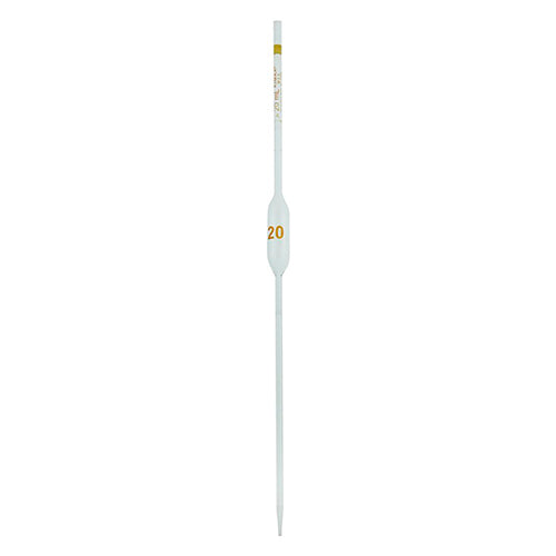 10896. PIPETA VOLUMETRICA DE VIDRIO 20ML CLASE A, CODIGO COLOR - KIMAX