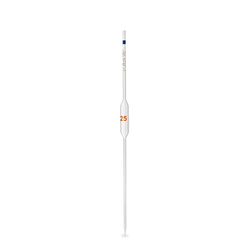 10897. PIPETA VOLUMETRICA DE VIDRIO 25ML CLASE A CODIGO COLOR - KIMAX