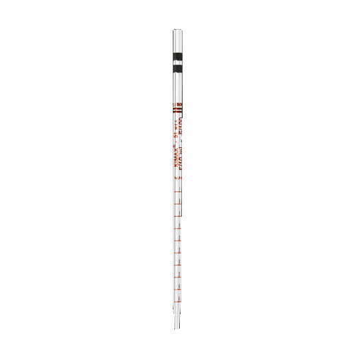 24685. PIPETA SEROLOGICA DE VIDRIO 0.1MLX1/100 GRADUADA CODIGO COLOR PAQUETE C/2 PIEZAS KIMAX