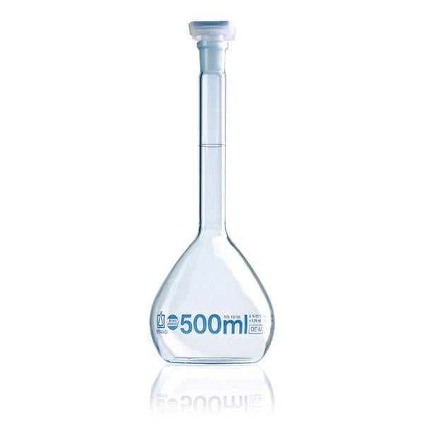 50520. MATRAZ VOLUMETRICO DE VIDRIO 20ML CLASE A BLAUBRAND C/TAPON PP - BRAND
