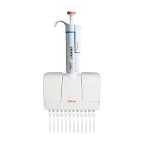 3740. MICROPIPETA MULTICANAL 12 CANALES VOLUMEN VARIABLE 30-300UL F1 NARANJA - FINNPIPETTE