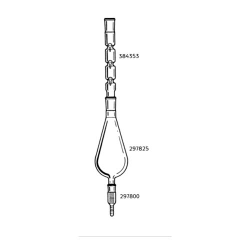 17348. COLUMNA SNYDER 270MM C/3 BOLAS 24/40 P/APARATO KUDERNA-DANISH - WHEATON