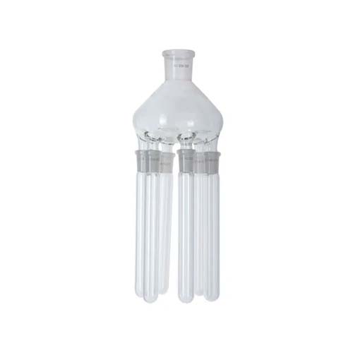 17239. ESCURRIDOR DE VIDRIO TIPO ARAÑA C/6 FUNDAS DE DESTILACION 20ML 24/10  - IKA