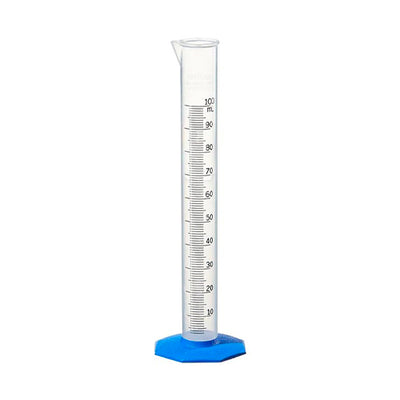 50327. PROBETA (MEDIDA CILINDRICA) POLIPROPILENO 100ML BASE AZUL - NALGENE