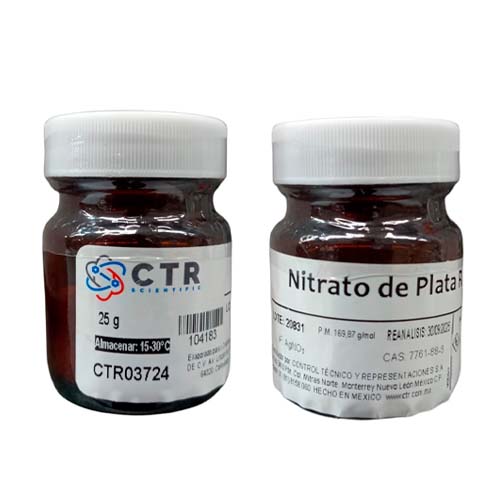 20180. NITRATO DE PLATA RA VIDRIO AMBAR 25GR - CTR