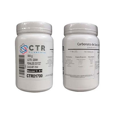 50887. CARBONATO DE SODIO ANHIDRO RA PLASTICO 500GR - CTR