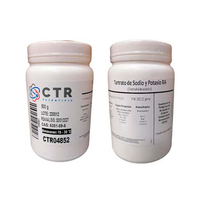50306. TARTRATO DE SODIO Y POTASIO TETRAHIDRATADO RA PLASTICO 500GR - CTR