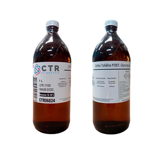 51860. ORTHO TOLIDINA P/ DET. CLORO RESIDUAL VIDRIO AMBAR 1LT - CTR