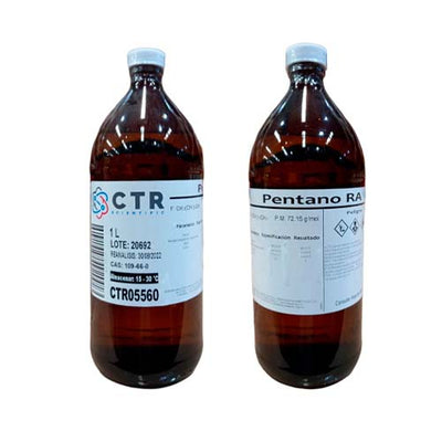 20188. PENTANO RA PIEZA VIDRIO AMBAR 1LT - CTR