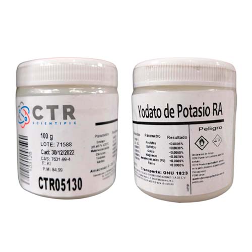 20232. YODATO DE POTASIO ACS PLASTICO 100GR - CTR