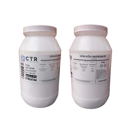 20214. SULFATO DE ZINC HEPTAHIDRATADO RA PLASTICO 2.5KG - CTR