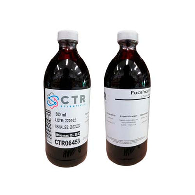 50941. FUCSINA FENICADA ZIEHL-NEELSEN VIDRIO AMBAR 500ML - CTR