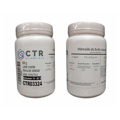 50938. HIDROXIDO DE SODIO ESCAMAS INDUSTRIAL PLASTICO 500GR - CTR