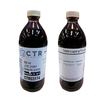 50911. YODO LUGOL TINCION GRAM VIDRIO AMBAR 500ML - CTR