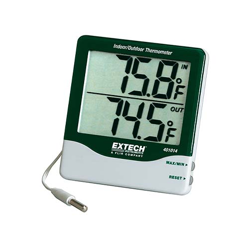 12340.TERMOMETRO DIGITAL -50/+70°C P/INTERIOR Y EXTERIOR, NUMEROS GRANDES - EXTECH