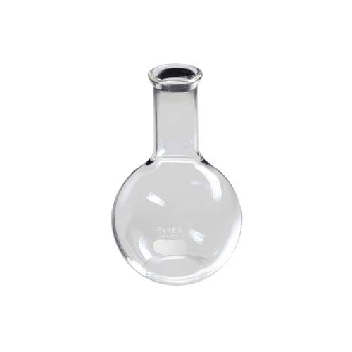 15208. MATRAZ FLORENCIA DE VIDRIO 12LT FORMA REDONDA, FONDO PLANO - PYREX