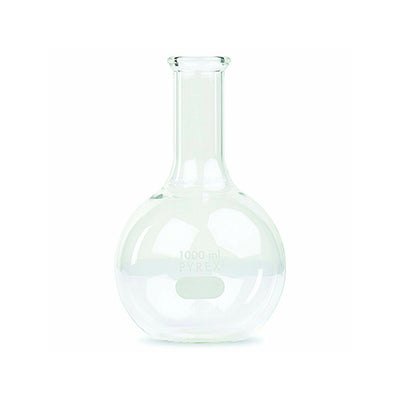 11514.MATRAZ FLORENCIA DE VIDRIO 1LT FORMA REDONDA, FONDO PLANO - PYREX