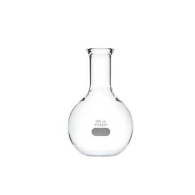 50353. MATRAZ FLORENCIA DE VIDRIO 250ML FORMA REDONDA, FONDO PLANO - PYREX