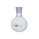 50323. MATRAZ DE EBULLICION DE VIDRIO 1LT FONDO PLANO CUELLO CORTO UNION ESMERILADA 24/40 - PYREX