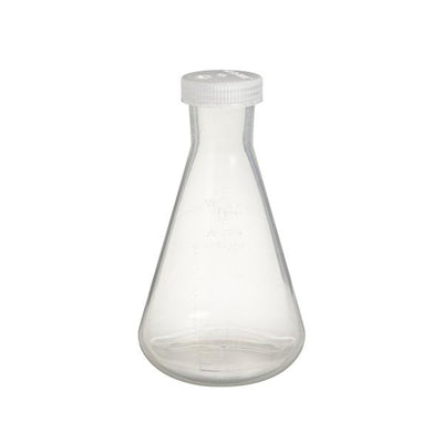 1536. MATRAZ ERLENMEYER DE PLASTICO 125ML GRADUADO C/TAPON DE ROSCA - NALGENE