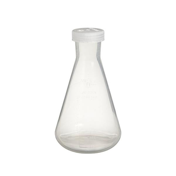 1536. MATRAZ ERLENMEYER DE PLASTICO 125ML GRADUADO C/TAPON DE ROSCA - NALGENE