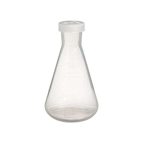 11767.  MATRAZ ERLENMEYER DE POLIMETILPENTANO 250ML GRADUADO C/TAPON DE ROSCA - NALGENE