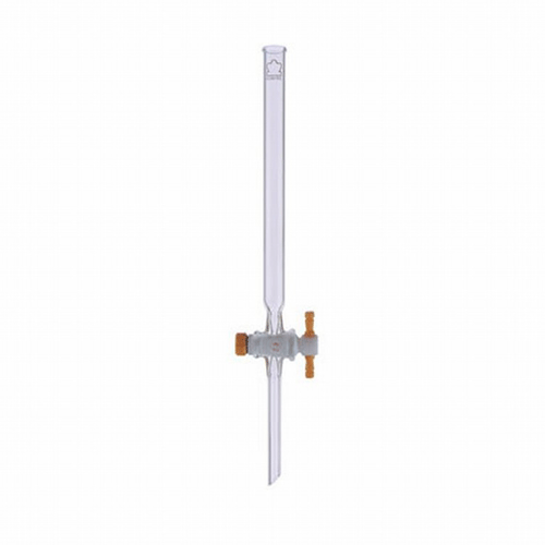 24704. COLUMNA DE VIDRIO 25ML P/CROMATOGRAFIA P/SEPARACIONES ANALITICAS C/LLAVE DE TEFLON 11X300MM KONTES