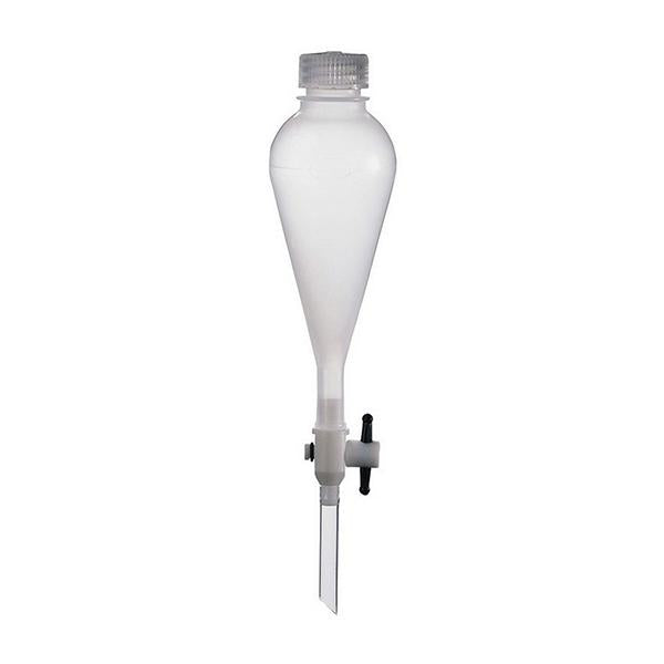 1438. EMBUDO DE SEPARACION DE POLIPROPILENO 250ML FORMA PERA C/LLAVE DE TEFLON - NALGENE