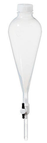 6297. EMBUDO DE SEPARACION DE FEP 2000ML FORMA PERA C/LLAVE DE TEFLON - NALGENE