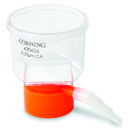 6127. FILTRO DE VACIO C/TAPA DE BOTELLA 150ML, MEMBRANA ACETATO DE CELULOSA 13.6CM2, PORO 0.22UM ESTERIL - CORNING